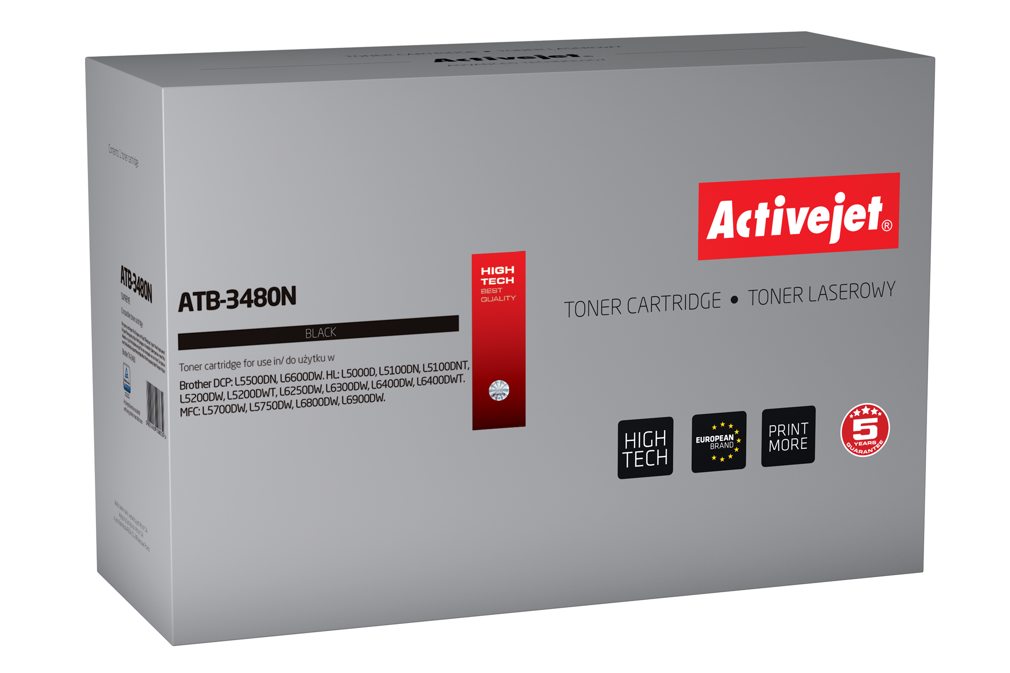 Activejet ATB-3480N toner (replacement for Brother TN-3480; Supreme; 8000 pages; black)