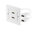 Microconnect 2 x HDMI socket-outlet White