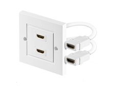 Image of Microconnect 2 x HDMI socket-outlet White
