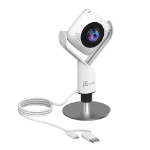 j5create JVCU360 360Â° All Around Webcam, 1080p Video Capture Resolution, White and Black