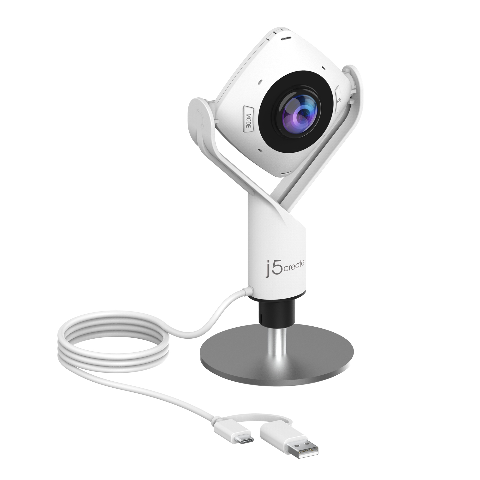 Image of j5create JVCU360 360° All Around Webcam, 1080p Video Capture...