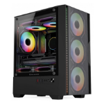 Balam Rush BR-943895 gabinete de computadora Mini Tower Negro