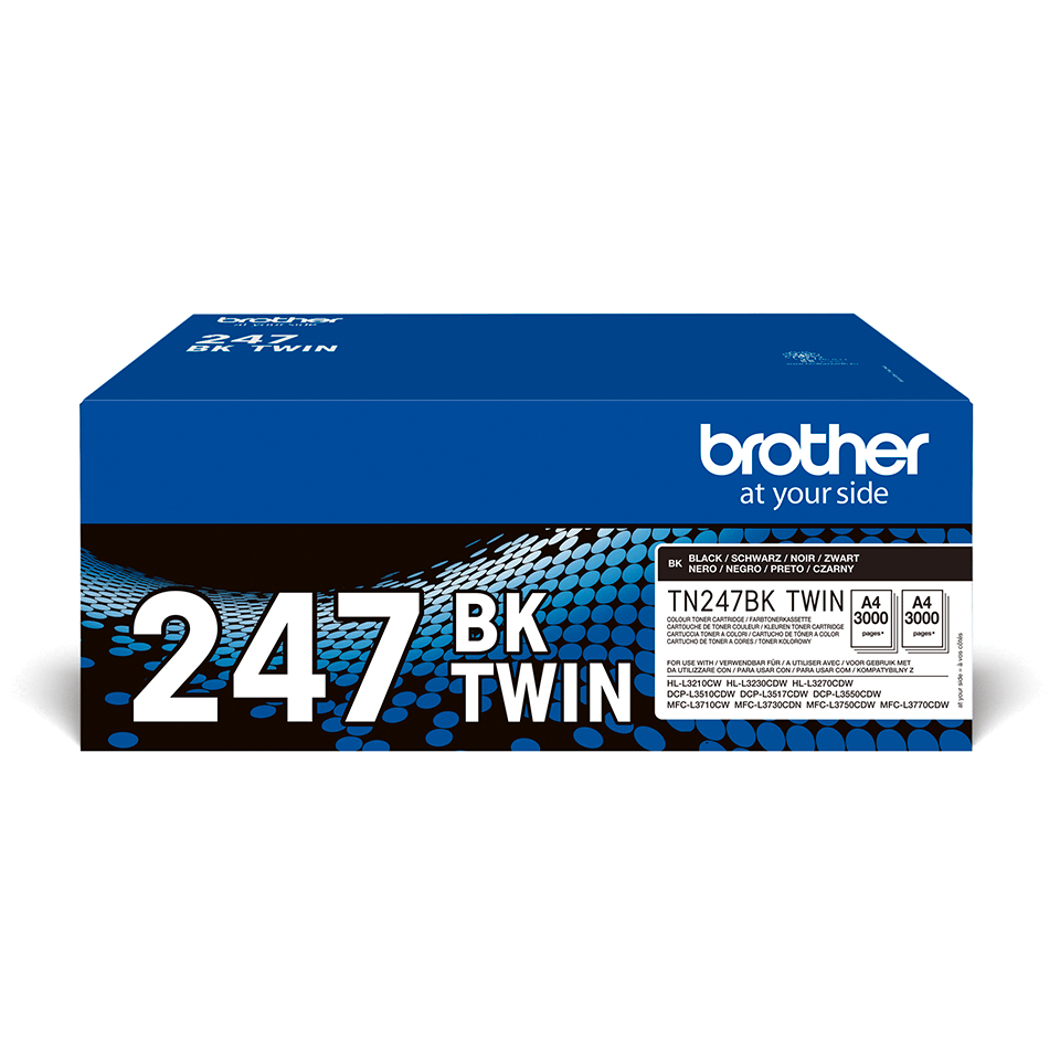 Brother TN-247BKTWIN Toner-kit black twin pack, 2x3K pages ISO/IEC 19752 Pack=2 for Brother HL-L 3210
