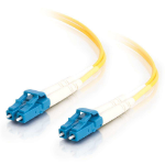 C2G 2m LC-LC 9/125 OS2 Duplex Singlemode PVC Fibre Optic Cable (LSZH) - Yellow