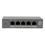 LevelOne 5-Port Gigabit PoE Switch, 802.3af/at/bt PoE, 4 PoE Outputs, 60W Power Budget, Long-Range PoE with Watchdog