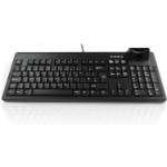 Accuratus 104SF - Professional grade USB full layout keyboard with GemCore Smart Card Reader and NEXT Biometrics finger print reader