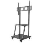 Manhattan TV & Monitor Mount, Trolley Stand, 1 screen, Screen Sizes: 37-100", Black, VESA 200x200 to 800x600mm, Max 150kg, LFD, Lifetime Warranty