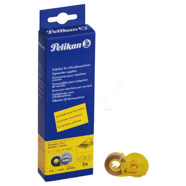 Pelikan 507806 Lift-off-tape 6.5 m Pack=5 for Brother AX 10/EM 200/780