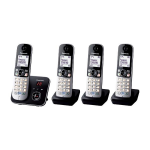 Panasonic KX-TG6824GB telephone DECT telephone Caller ID Black, Silver