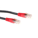 ACT Zwarte 10 meter U/UTP CAT6 patchkabel cross met RJ45 connectoren