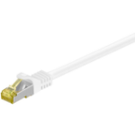 Goobay RJ45 Patch Cord CAT 6A S/FTP (PiMF), 500 MHz, with CAT 7 Raw Cable, white, 1.5m