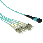 ACT 2 meter Multimode 50/125 OM3 fanout patchkabel 1 X MTP female - 4 X LC duplex 8 vezels