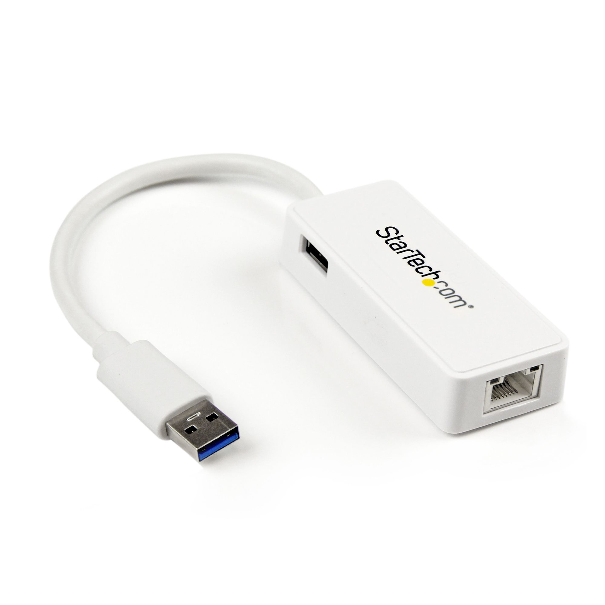 Image of StarTech.com USB 3.0 to Gigabit Ethernet Adapter NIC w/ USB Port -...
