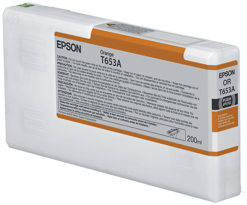 Epson C13T653A00/T653A Ink cartridge orange 200ml for Epson Stylus Pro
