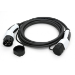 Platinet EV Charging Type2 Cable, 11kW, Cable 5m, Single or Three Phase power supply, Suitable for all Electric Vehicles, Connector White/Black Cable