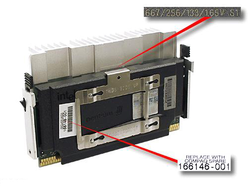 166146-001 processor 0.667 GHz 0.256 MB L2