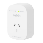 BELKIN 1-Outlet Surge Protection - White (SRA010AU), 1800 Joules Protection ,impact resistant, prevents scratches, dents & rust,2YR Power Board