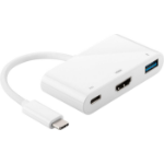Microconnect 0.2m USB C - USB/HDMI/USB USB graphics adapter White