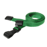 Digital ID 10mm Recycled Plain Light Green Lanyards with Plastic J Clip (Pack of 100)