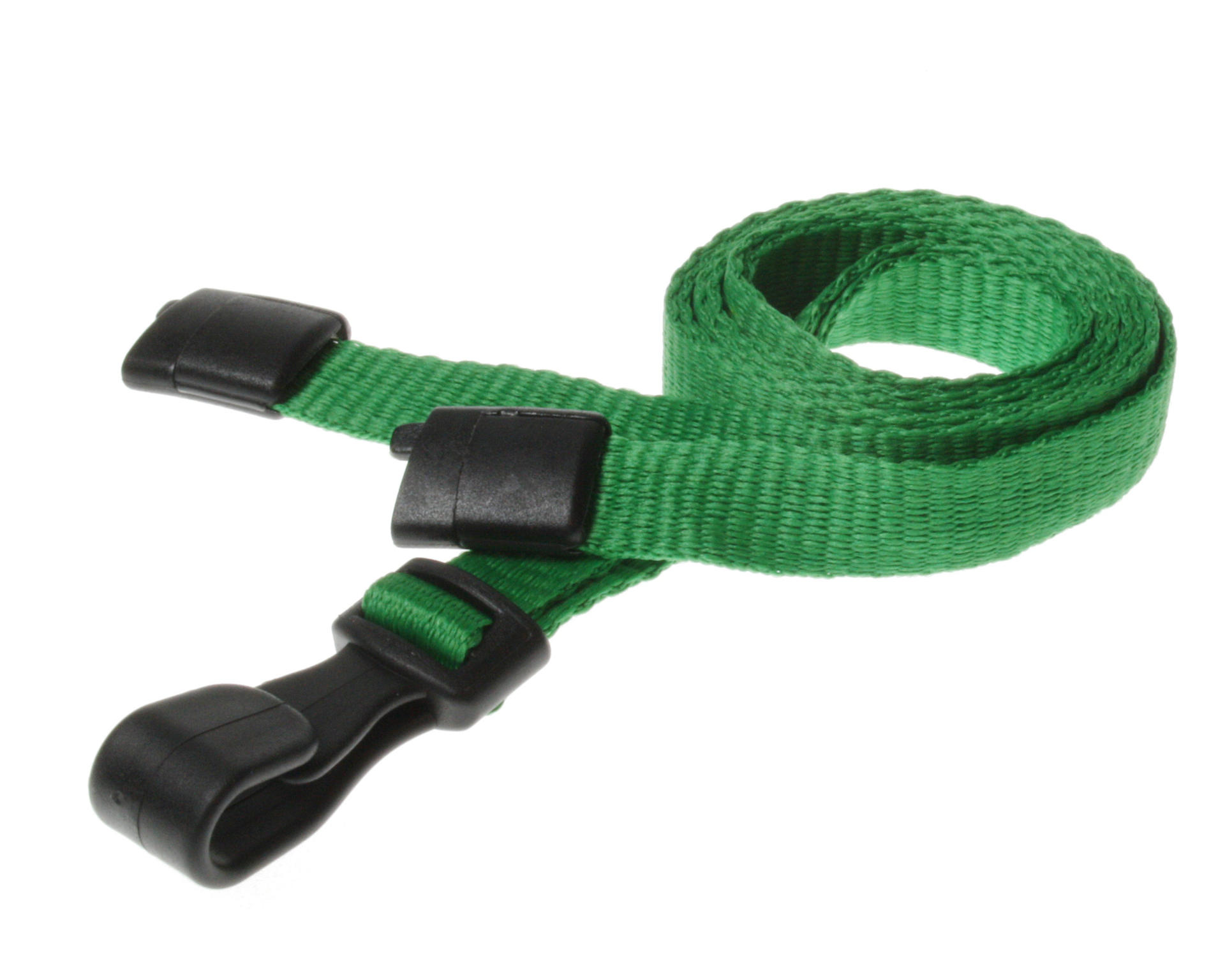 Image of Digital ID 10mm Recycled Plain Light Green Lanyards with Plastic J...