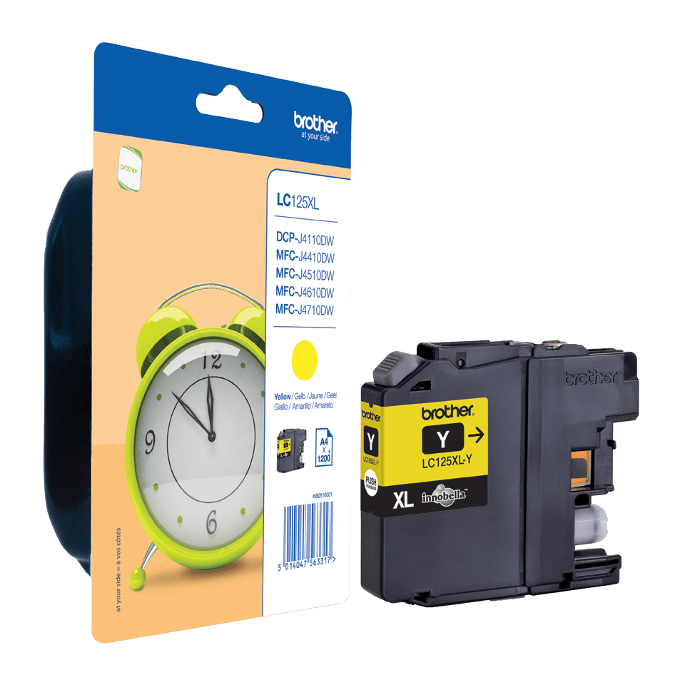 Brother LC125XLY Inkjet Cartridge High Yield Yellow LC125XLY