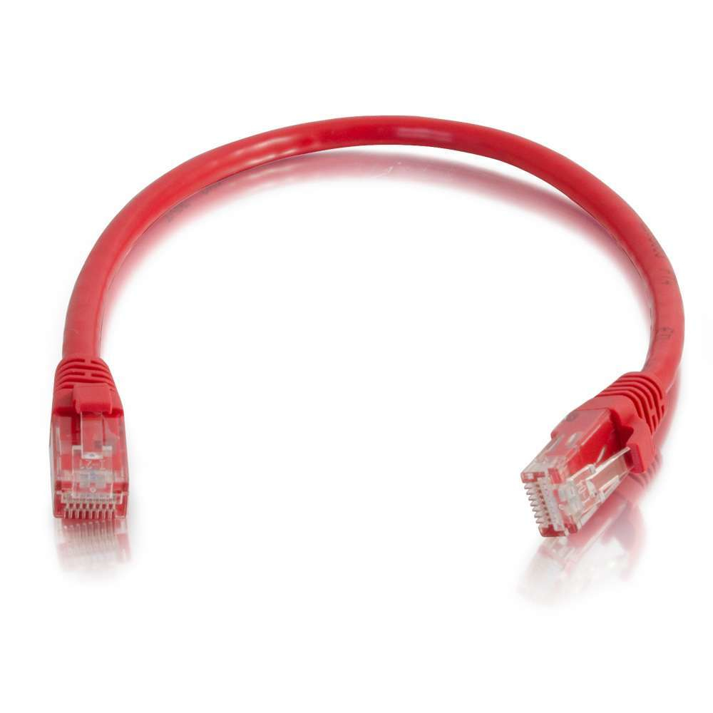 Image of C2G 2m Cat6 Booted Unshielded (UTP) Network Patch Cable - Red