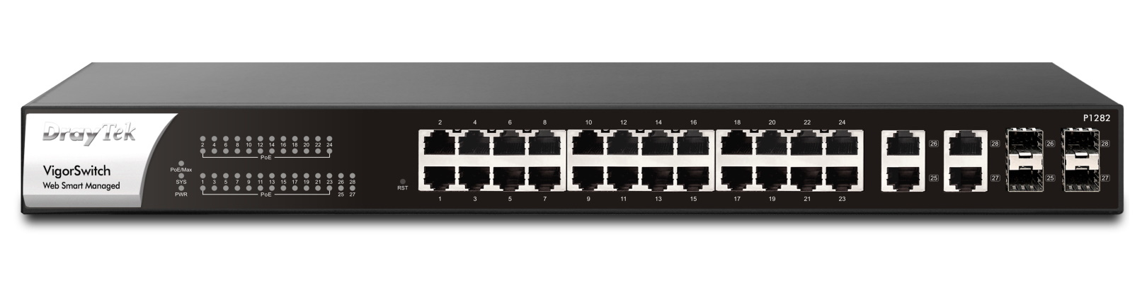 Image of Draytek P1282 Managed Gigabit Ethernet (10/100/1000) Power over...