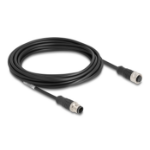 DeLOCK M12 Cable D-coded 4 pin male to female PVC 5 m