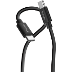 VERBATIM Essentials Sync and Charge Cable - USB-C to USB-C - Black/White - 2 Pack