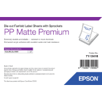 Epson PP Matte Label Premium, Die-cut Fanfold Sheets with Sprockets, 203mm x 152mm, 1000 Labels