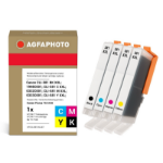 AgfaPhoto APCCLI581XXLSET inktcartridge 4 stuk(s) Compatibel Extra (Super) hoog rendement Zwart, Cyaan, Magenta, Geel