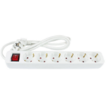 Alcasa PS016-W015 power extension 1.5 m 6 AC outlet(s) Indoor White