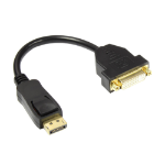 Alcasa DP-AD06 video kabel adapter 0,2 m DVI-I DisplayPort Zwart