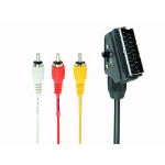 Gembird SCART/3 x RCA 1,8 m SCART (21-pin) Zwart