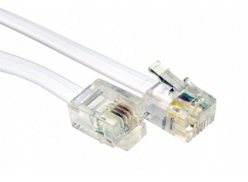 Cables Direct RJ11 - RJ11, 1m White