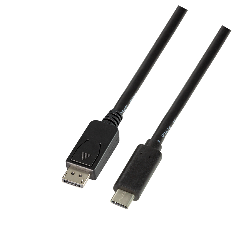 Image of LogiLink UA0336 video cable adapter 3 m USB Type-C DisplayPort Black