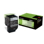 Lexmark 80C20K0/802K Toner-kit black return program, 1K pages ISO/IEC 19798 for Lexmark CX 310/410/510