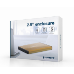 Gembird EE2-U3S-3-GL behuizing voor opslagstations HDD-behuizing Goud 2.5"