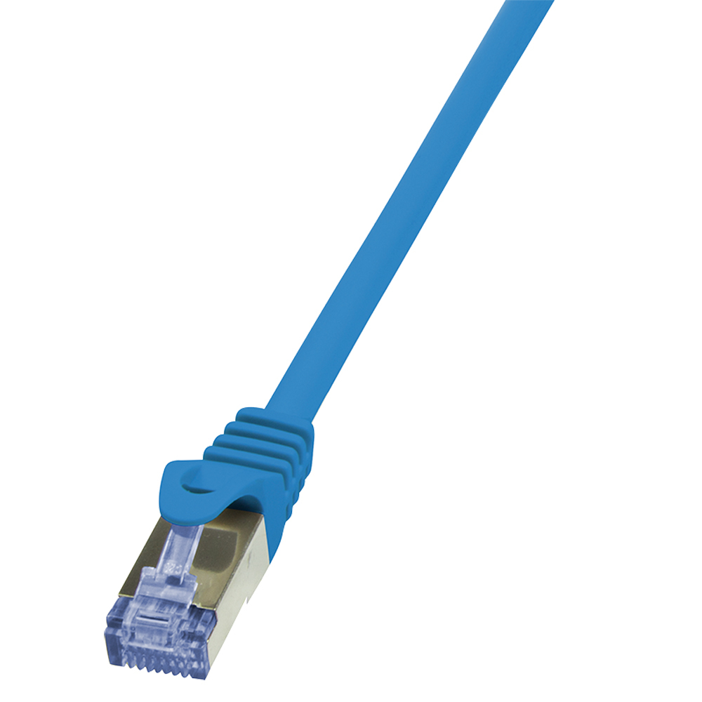Photos - Ethernet Cable LogiLink 0.25m Cat.6A 10G S/FTP networking cable Blue Cat6a S/FTP (S-S 