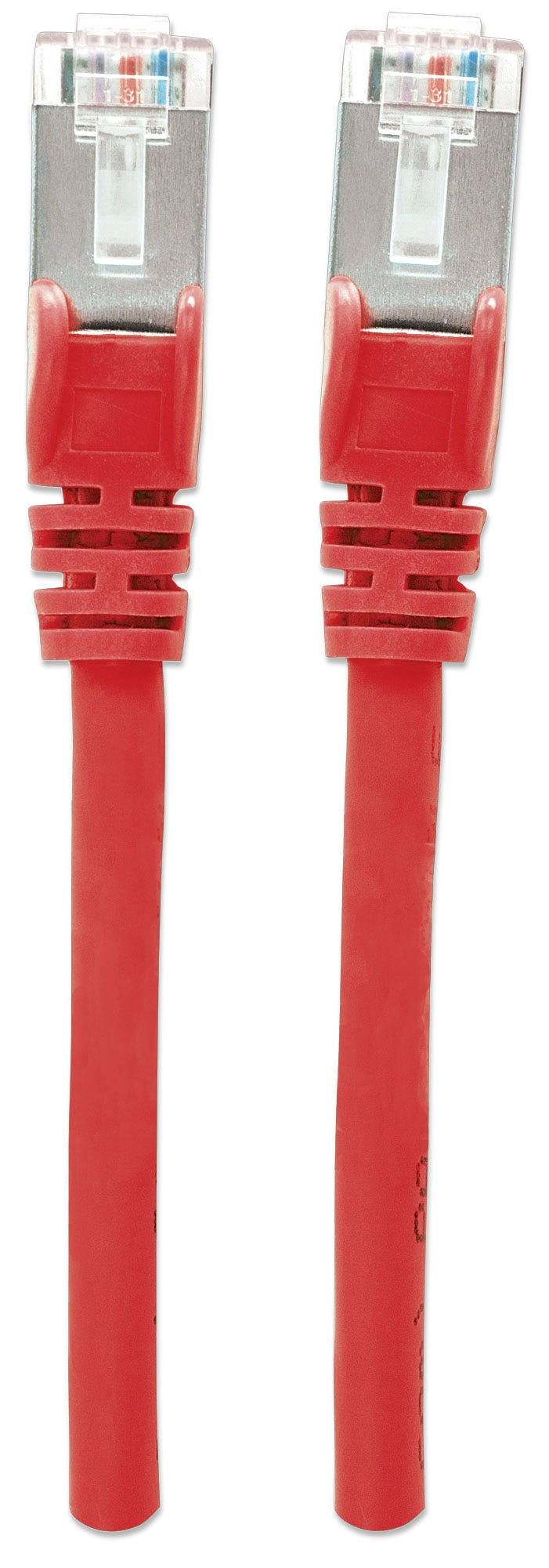 Intellinet Network Patch Cable, Cat6A, 0.5m, Red, Copper, S/FTP, LSOH / LSZH, PVC, RJ45, Gold Plated Contacts, Snagless, Booted, Lifetime Warranty, Polybag