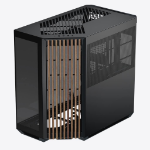 APNX V1-W-BK-v1 Midi Tower Zwart, Hout