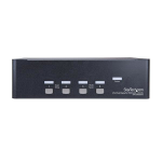 StarTech.com Switch KVM double affichage DisplayPort 4K 60 Hz à 4 ports avec hub USB 2.0 intégré