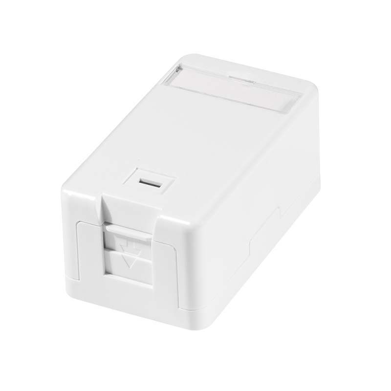 LogiLink Keystone surface mount box 1-port, with shutter