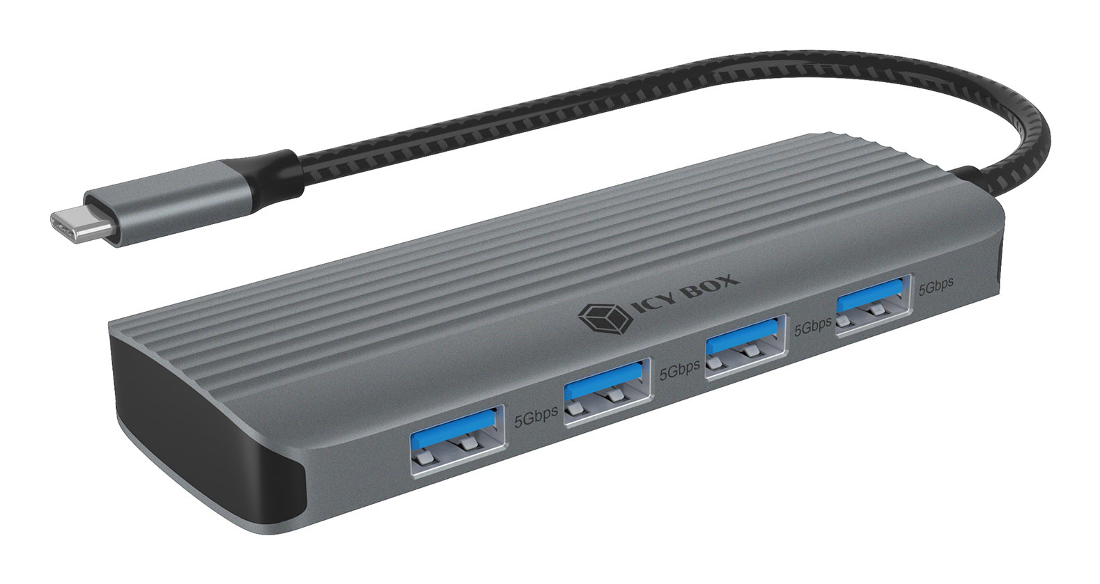 ICY BOX IB-DK4022a-CPD Wired USB 3.2 Gen 1 (3.1 Gen 1) Type-C Aluminium, Silver