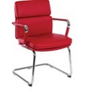 TSW Teknik 1101RD Deco Cantilever Red Chair