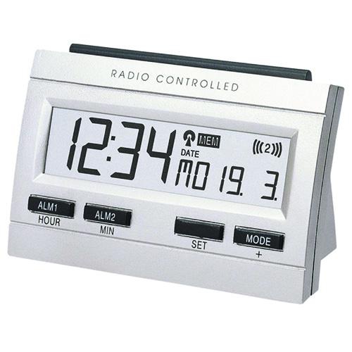 Image of Technoline WT87 - Digital alarm clock - Rectangle - Silver -...