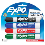 EXPO 2081760 marker 4 pc(s) Bullet tip Black, Blue, Green, Red