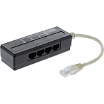 InLine 4-way telephone port splitter, RJ45 plug to 4x RJ45 socket, 0.15m