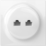 Fibaro Walli N socket-outlet 2 x RJ-45 White