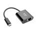 Tripp Lite U436-06N-GB-C Adaptador de Red USB-C a Gigabit con USB-C PD - Thunderbolt 3, Negro